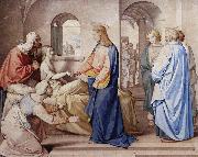 Friedrich overbeck Christ Resurrects the Daughter of Jairu oil painting artist